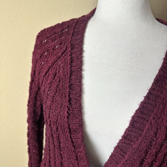 FREE PEOPLE Cable Knit Oversized Cardigan Sweater Size XS - Picture 2 of 10